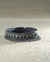 1M014 DOUBLE WRAP BRACELET | GREY - Marie Laure Chamorel