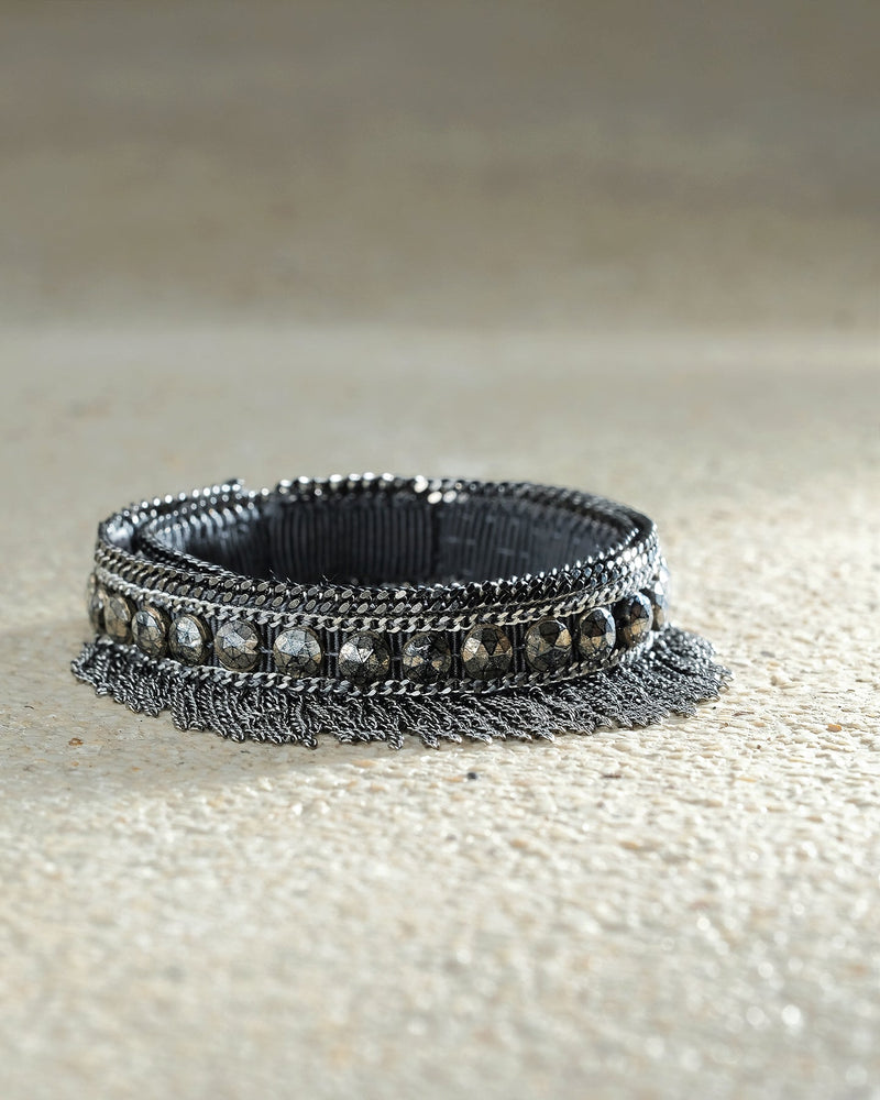 1M014 DOUBLE WRAP BRACELET | GREY - Marie Laure Chamorel