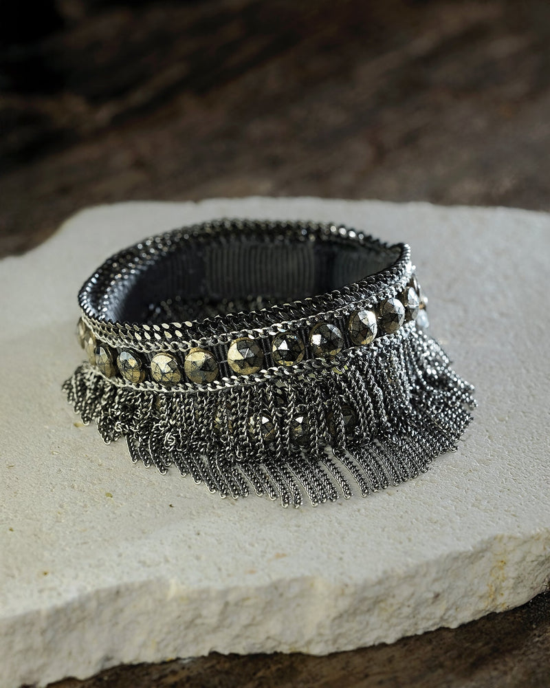 1M014 DOUBLE WRAP BRACELET | GREY - Marie Laure Chamorel