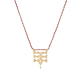 N° 899 NECKLACE | GOLD RED NAVY