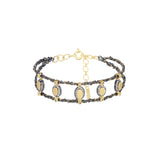 N°828 BRACELET | RUTHENIUM LUREX GOLD
