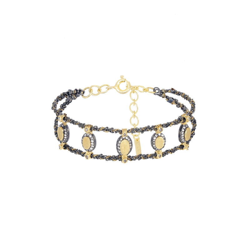 N°828 BRACELET | RUTHENIUM LUREX GOLD