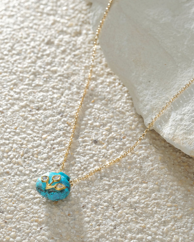 N° 982 NECKLACE | GOLD BLUE