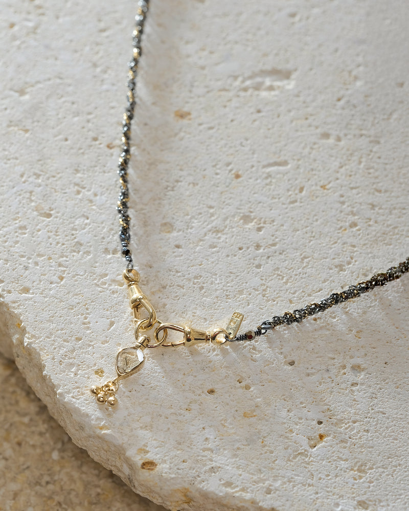 N° 989 NECKLACE | RUTHENIUM LUREX GOLD