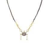 N° 990 NECKLACE | RUTHENIUM LUREX GOLD