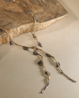 N° 650 LARIAT NECKLACE | RUTHENIUM LUREX GOLD - Marie Laure Chamorel