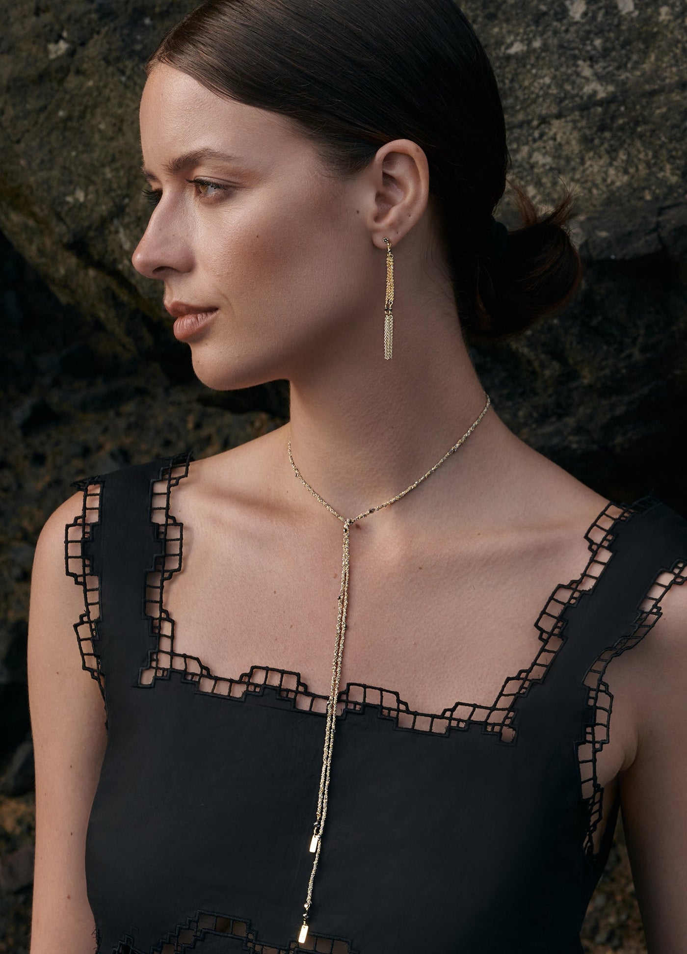 N° 182 NECKLACE | GOLD GREY – Marie Laure Chamorel