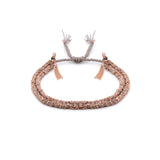 N° 183 BRAIDED BRACELET | PINK GOLD GREY - Marie Laure Chamorel
