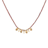 N° 902 NECKLACE | GOLD RED NAVY - Marie Laure Chamorel