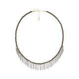 N° 942 NECKLACE | RUTHENIUM LUREX GOLD - Marie Laure Chamorel