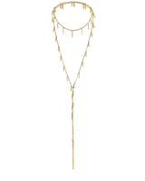 N° 944 MULTI TWIST LARIAT NECKLACE | GOLD BEIGE - Marie Laure Chamorel