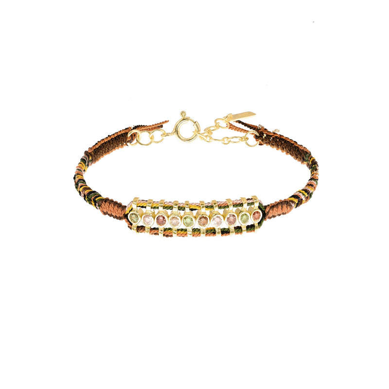 N° 965 BRACELET | GOLD CARAMEL BROWN - Marie Laure Chamorel
