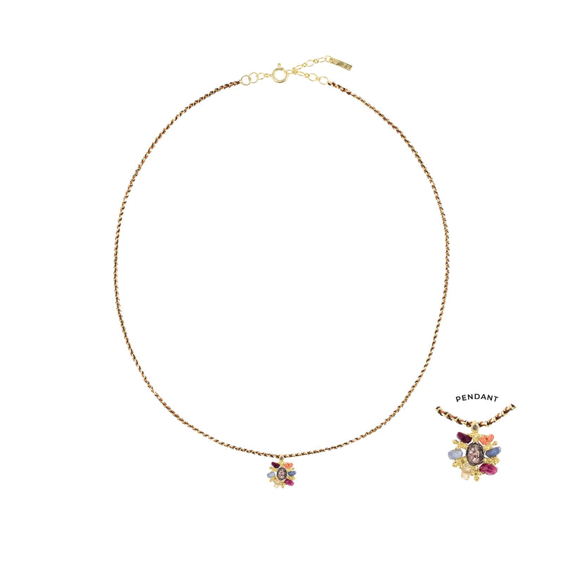 N° 976 NECKLACE | GOLD BROWN CARAMEL - Marie Laure Chamorel