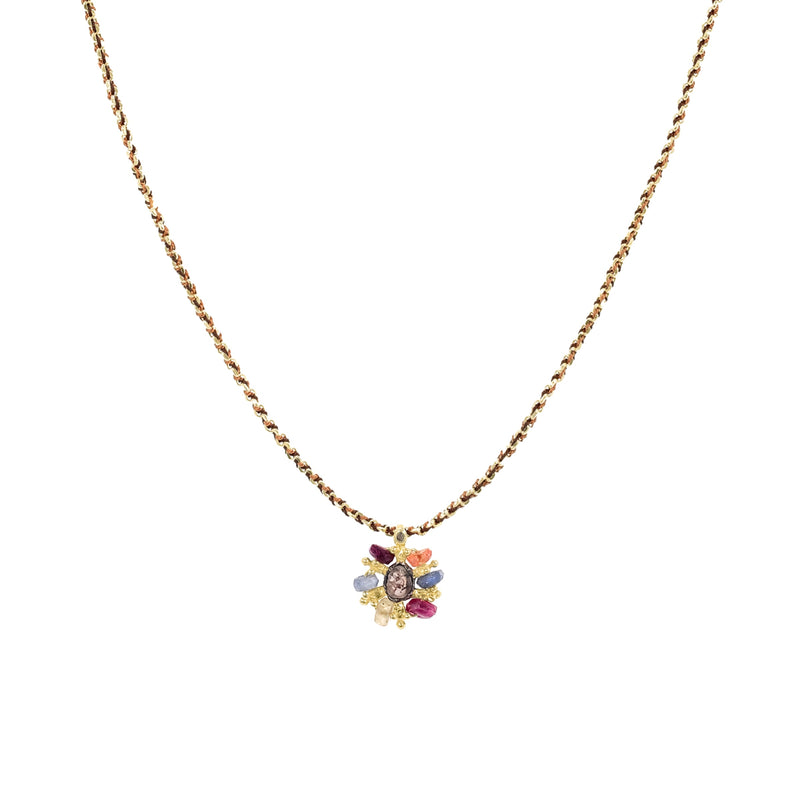 N° 976 NECKLACE | GOLD BROWN CARAMEL - Marie Laure Chamorel