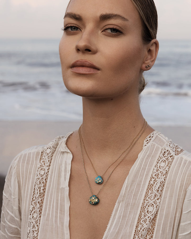 N° 982 NECKLACE | GOLD BLUE - Marie Laure Chamorel