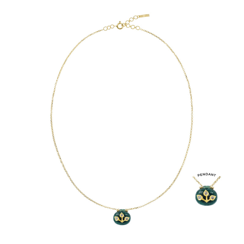N° 982 NECKLACE | GOLD GREEN - Marie Laure Chamorel