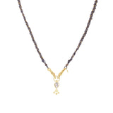N° 989 NECKLACE | RUTHENIUM LUREX GOLD - Marie Laure Chamorel