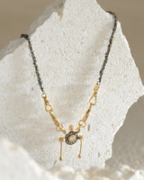 N° 990 NECKLACE | RUTHENIUM LUREX GOLD - Marie Laure Chamorel