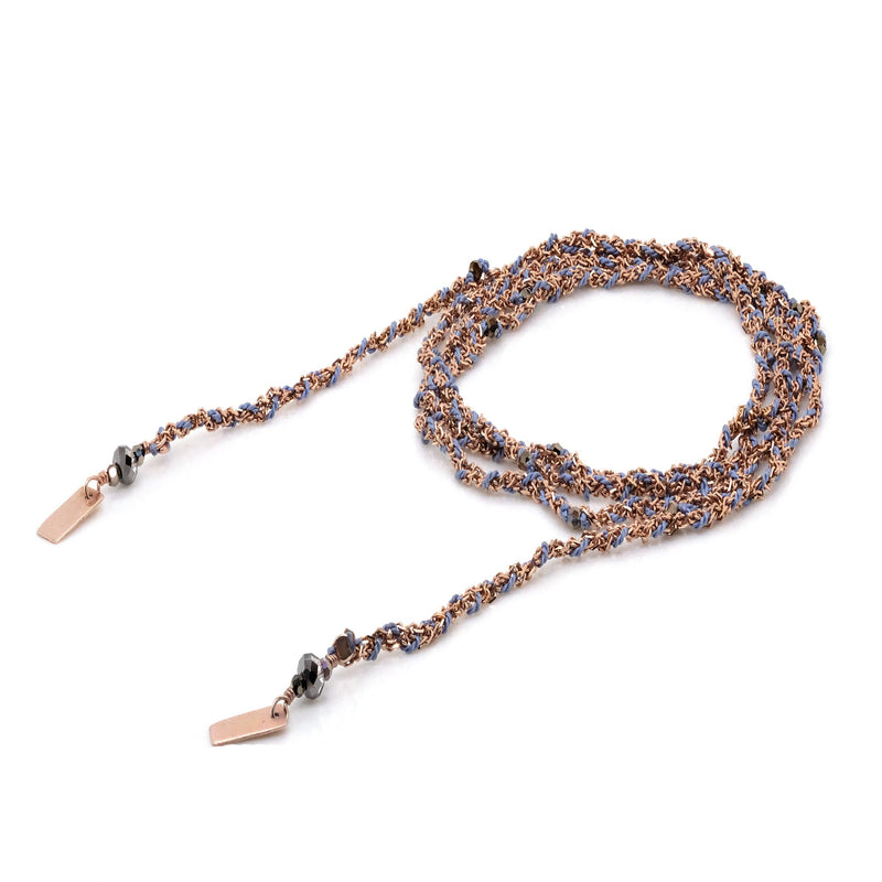 N° 182 COLLIER | PINK GOLD BLUE