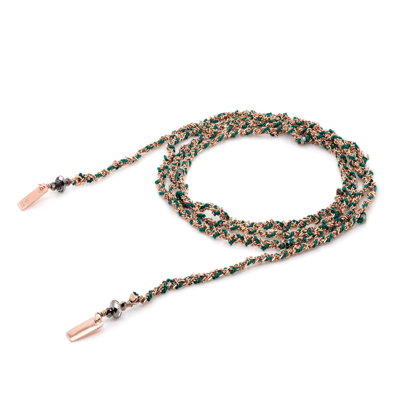 N° 182 NECKLACE | PINK GOLD GREEN
