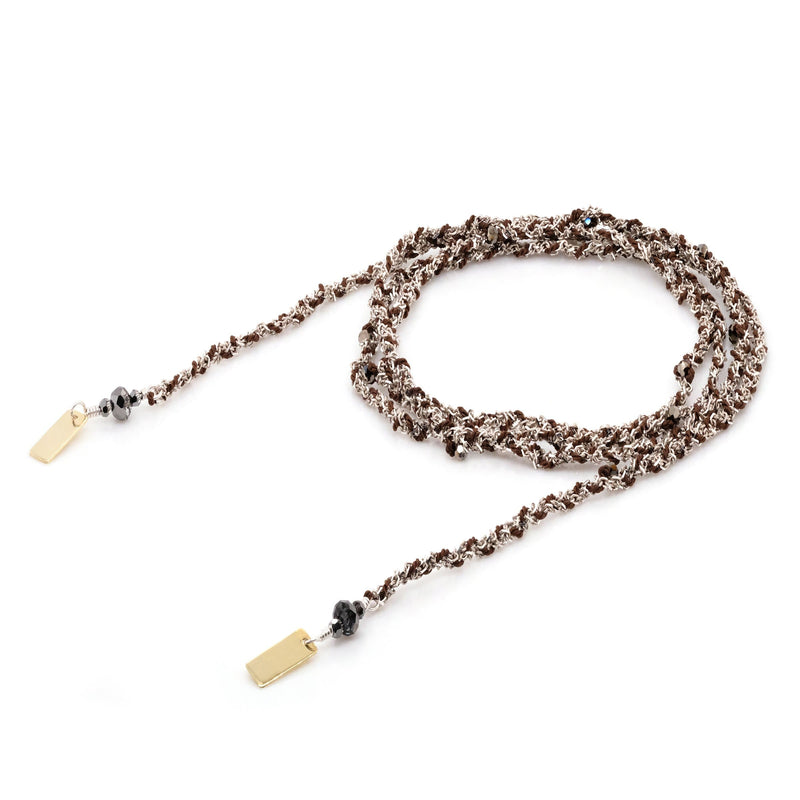 N° 182 NECKLACE | SILVER BROWN