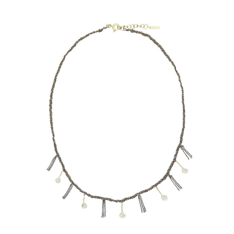 N° 607 NECKLACE | RUTHENIUM LUREX GOLD - Marie Laure Chamorel